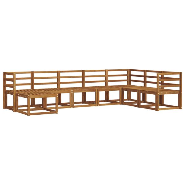 vidaXL K&uuml;lt&eacute;ri kanap&eacute; szett p&aacute;rn&aacute;val 8 pcs Term&eacute;szetes &eacute;s antracit