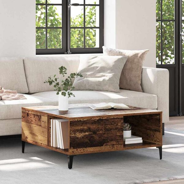 vidaXL Doh&aacute;nyz&oacute;asztal &Ouml;reg fa 80 x 80 x 36,5 cm Faanyag