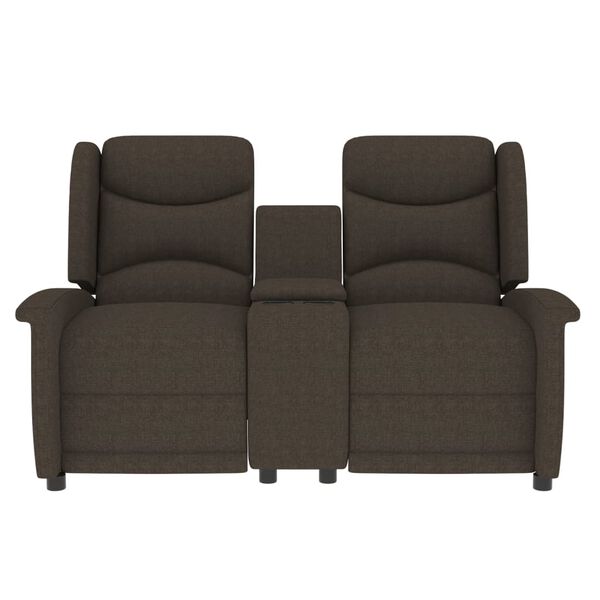 vidaXL 2 személyes barna dönthető masszázsfotel pohártartóval