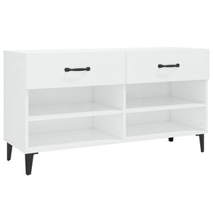 vidaXL magasf&eacute;nyű feh&eacute;r szerelt fa cipőszekr&eacute;ny 102x35x55 cm