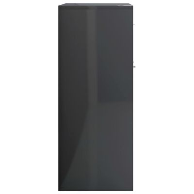 vidaXL magasfényű szürke forgácslap tálalószekrény 60 x 30 x 75 cm