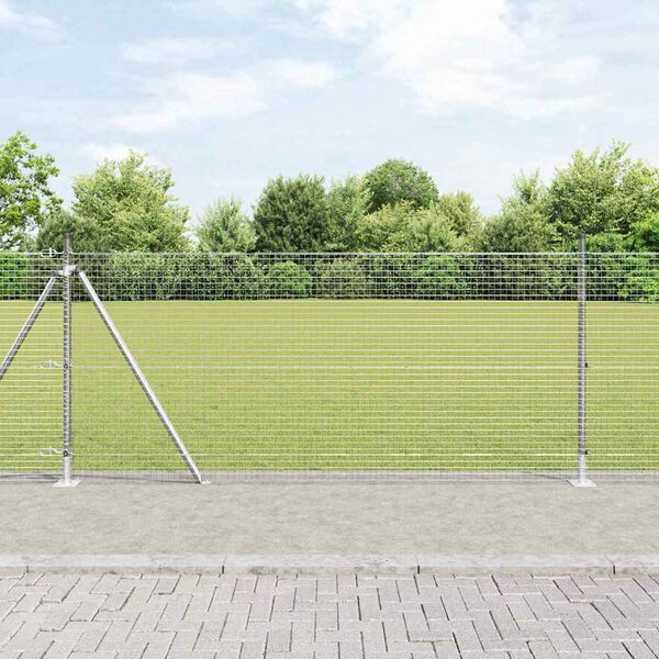 vidaXL Ker&iacute;t&eacute;soszlop Ez&uuml;st 50 x 0,8 m (25 x 25 mm h&aacute;l&oacute;) Ac&eacute;l