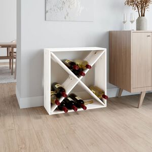 vidaXL feh&eacute;r t&ouml;m&ouml;r fenyőfa borszekr&eacute;ny 62 x 25 x 62 cm