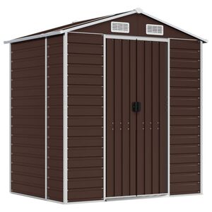 vidaXL barna horganyzott ac&eacute;l kerti f&eacute;szer 191 x 130 x 198 cm