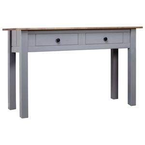 vidaXL sz&uuml;rke t&ouml;m&ouml;r fenyőfa panama konzolasztal 110 x 40 x 72 cm