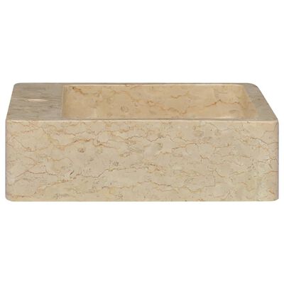 vidaXL krémszínű márvány mosdókagyló 40 x 40 x 12 cm