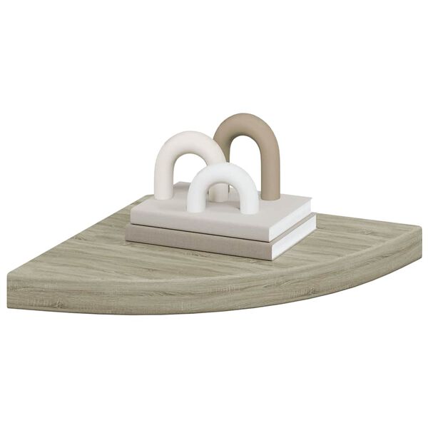 vidaXL 4 db t&ouml;lgysz&iacute;nű MDF lebegő sarokpolc 35 x 35 x 3,8 cm