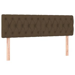 vidaXL s&ouml;t&eacute;tbarna sz&ouml;vet fejt&aacute;mla 144x7x78/88 cm