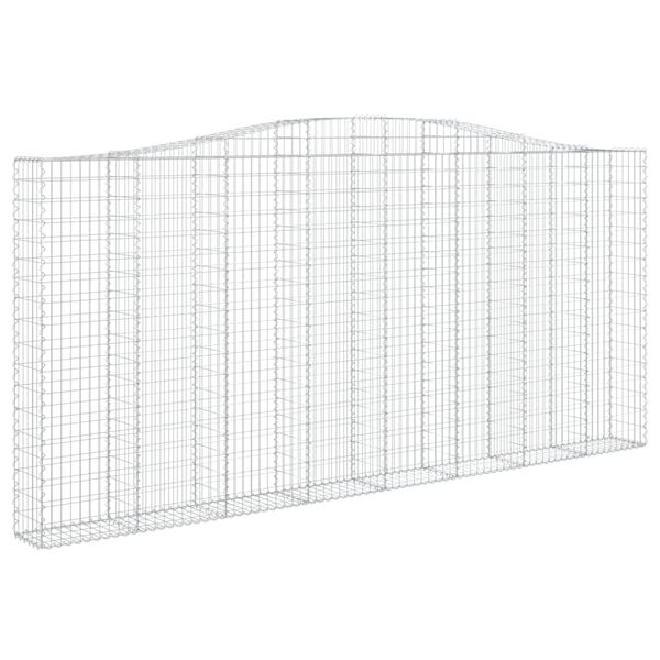 vidaXL 5 db &iacute;ves horganyzott vas gabion kos&aacute;r 400x30x180/200 cm