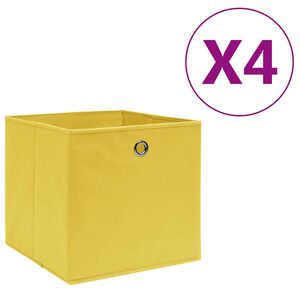 vidaXL 4 db s&aacute;rga nem szőtt sz&ouml;vet t&aacute;rol&oacute;doboz 28 x 28 x 28 cm