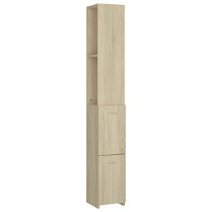 vidaXL sonoma t&ouml;lgy sz&iacute;nű szerelt fa f&uuml;rdőszobaszekr&eacute;ny 25x26,5x170 cm