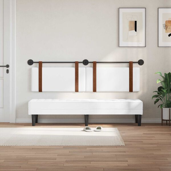 vidaXL Fali Fejt&aacute;mla Falra szerelhető Feh&eacute;r 170 x 55 x 5 cm Antik PU