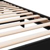 vidaXL fekete szerelt fa és fém ágykeret 75 x 190 cm