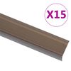 vidaXL 15 db barna L-alak&uacute; alum&iacute;nium l&eacute;pcső&eacute;lv&eacute;dő 100 cm