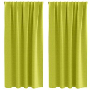 vidaXL Fekete F&uuml;gg&ouml;ny Gyűrűkkel 2 pcs Z&ouml;ld 175 x 140 cm Poli&eacute;szter