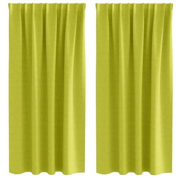 vidaXL Fekete F&uuml;gg&ouml;ny Gyűrűkkel 2 pcs Z&ouml;ld 175 x 140 cm Poli&eacute;szter