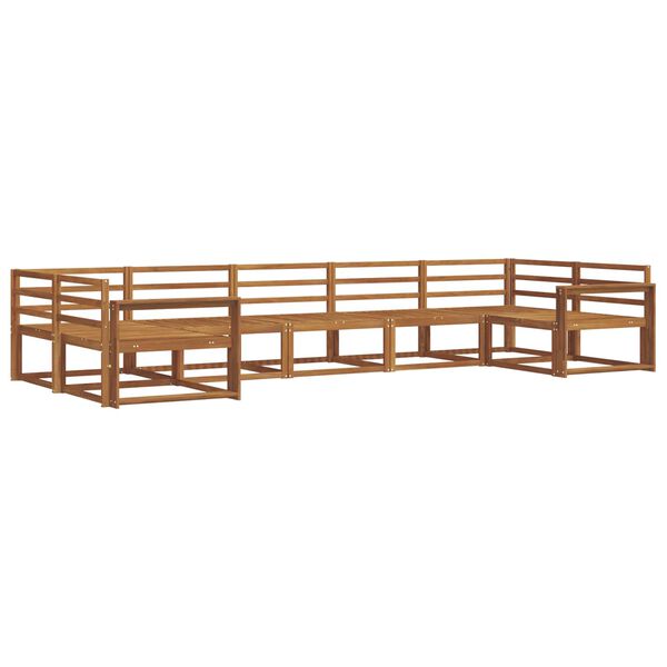 vidaXL K&uuml;lt&eacute;ri kanap&eacute; szett 7 pcs Term&eacute;szetes T&ouml;m&ouml;r Ak&aacute;cfa