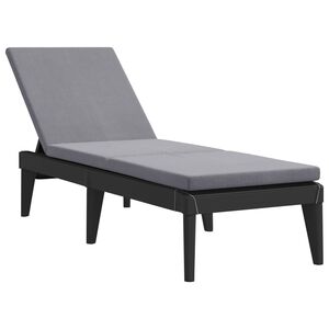 vidaXL antracitsz&uuml;rke PP napoz&oacute;&aacute;gy p&aacute;rn&aacute;val 186 x 60 x 29 cm