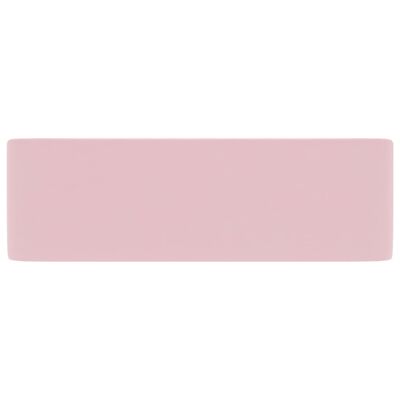 vidaXL matt rózsaszín kerámia luxus mosdókagyló 41x30x12 cm