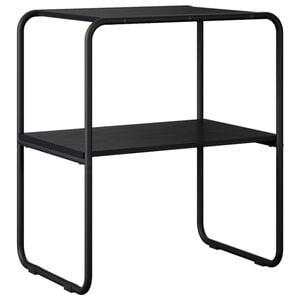 vidaXL Konzolasztal Fekete T&ouml;lgy 60 x 42,5 x 70 cm Szerelt Fa