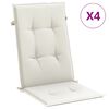 vidaXL 4 db kr&eacute;msz&iacute;nű sz&ouml;vet magas h&aacute;tt&aacute;ml&aacute;j&uacute; sz&eacute;kp&aacute;rna 120x50x4 cm
