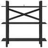vidaXL K&ouml;nyvespolc Fekete t&ouml;lgy 100 x 33,5 x 102 cm Faanyag