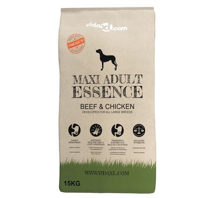 vidaXL „Maxi Adult Essence Beef & Chicken” prémium kutyatáp 15 kg