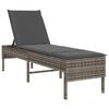 vidaXL sz&uuml;rke polyrattan napoz&oacute;&aacute;gy p&aacute;rn&aacute;val 55x200x44 cm