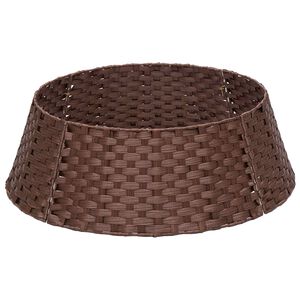 vidaXL Kar&aacute;csonyfakollekci&oacute; Kerek S&ouml;t&eacute;t Barna &Aacute;tm. 45 x 22 cm