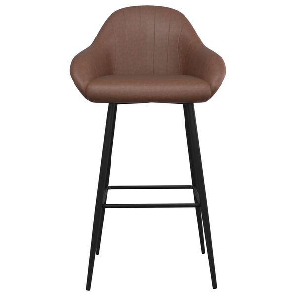 vidaXL 2 db s&ouml;t&eacute;tbarna műbőr b&aacute;rsz&eacute;k