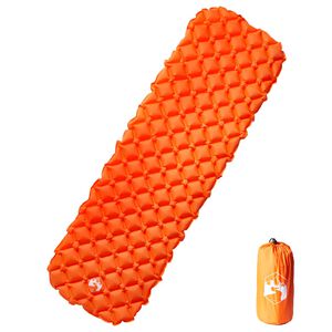 vidaXL 1 szem&eacute;lyes narancss&aacute;rga felf&uacute;jhat&oacute; kempingmatrac 190x58x6 cm