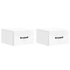 vidaXL Fali &eacute;jjeli szekr&eacute;ny 2 pcs Magasf&eacute;nyű Feh&eacute;r 34,5 x 33 x 20 cm
