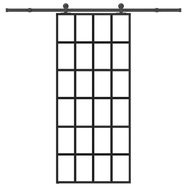vidaXL ESG &uuml;veg &eacute;s alum&iacute;nium tol&oacute;ajt&oacute; f&eacute;mszerelv&eacute;ny-szettel 90x205 cm