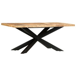 vidaXL t&ouml;m&ouml;r nyers mang&oacute;fa &eacute;tkezőasztal 180 x 90 x 76 cm