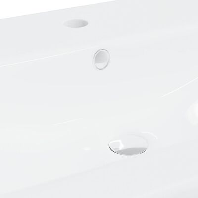 vidaXL fehér kerámia beépíthető mosdókagyló csapteleppel 81x39x18 cm
