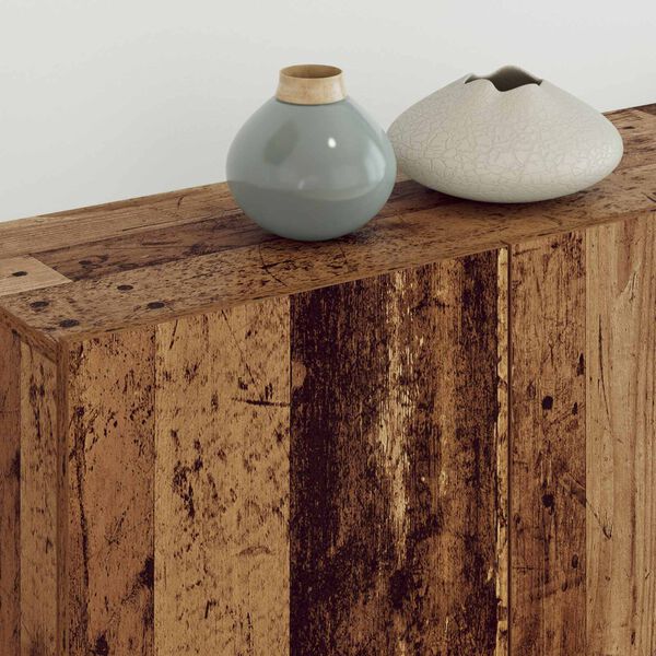 vidaXL TV szekr&eacute;ny Falra szerelhető 4 pcs &Ouml;reg fa Faanyag