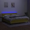 vidaXL z&ouml;ld sz&ouml;vet rug&oacute;s &eacute;s LED-es &aacute;gy matraccal 180 x 200 cm