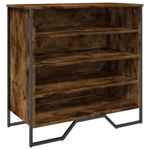 vidaXL f&uuml;st&ouml;s t&ouml;lgy sz&iacute;nű szerelt fa cipőszekr&eacute;ny 80 x 38 x 78 cm