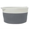 vidaXL sz&uuml;rke &eacute;s feh&eacute;r pamut t&aacute;rol&oacute;kos&aacute;r &Oslash;40 x 25 cm