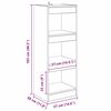 vidaXL K&ouml;nyvespolc k&eacute;zműves t&ouml;lgy 40 x 30 x 103 cm Faanyag