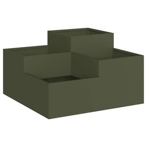 vidaXL Kerti cser&eacute;p Oliva z&ouml;ld 80 x 80 x 48 cm Ac&eacute;l