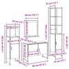 vidaXL F&uuml;rdőszoba b&uacute;tor szett polcokkal t&aacute;rol&oacute;val 4 pcs Barna Faanyag