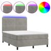 vidaXL vil&aacute;gossz&uuml;rke b&aacute;rsony rug&oacute;s &eacute;s LED-es &aacute;gy matraccal 140x200 cm