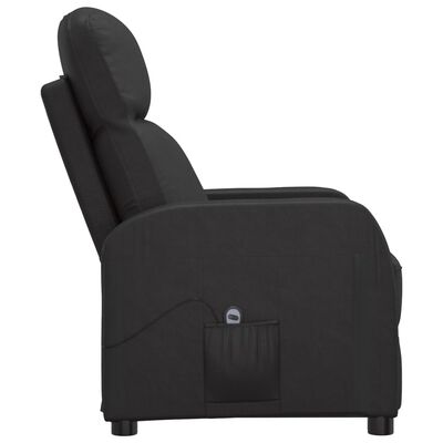 vidaXL fekete műbőr dönthető elektromos fotel