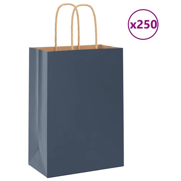 vidaXL 250 db k&eacute;k pap&iacute;rzacsk&oacute;k foganty&uacute;kkal 15x8x21 cm