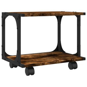 vidaXL 2 szintes f&uuml;st&ouml;s t&ouml;lgy sz&iacute;nű nyomtat&oacute;&aacute;llv&aacute;ny 41x28x33,5 cm