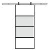 vidaXL tol&oacute;ajt&oacute; vasalattal 90x205 cm edzett &uuml;veg&Alum&iacute;nium