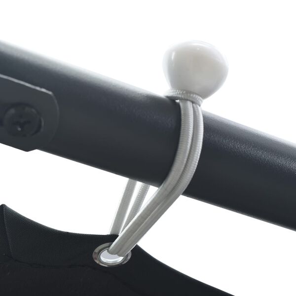 vidaXL antracitszürke kerti acélpavilon vászontetővel 3 x 3 m