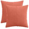 vidaXL P&aacute;rna huzat 2 pcs ALMELO Piros Narancs 30 x 30 cm cord