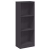 vidaXL 3 szintes sz&uuml;rke szerelt fa k&ouml;nyvszekr&eacute;ny 40 x 24 x 109 cm